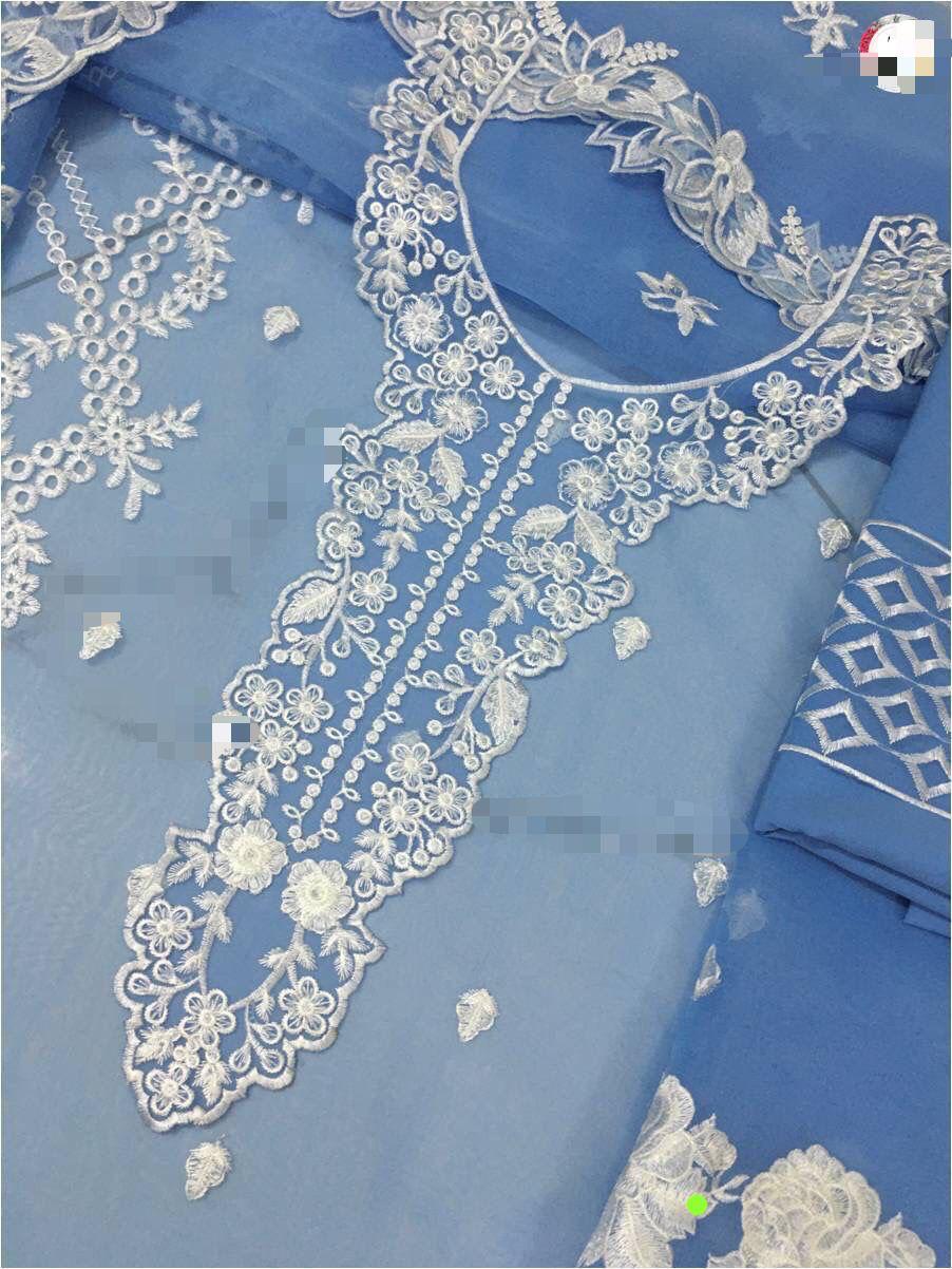 soft blue party wear dress