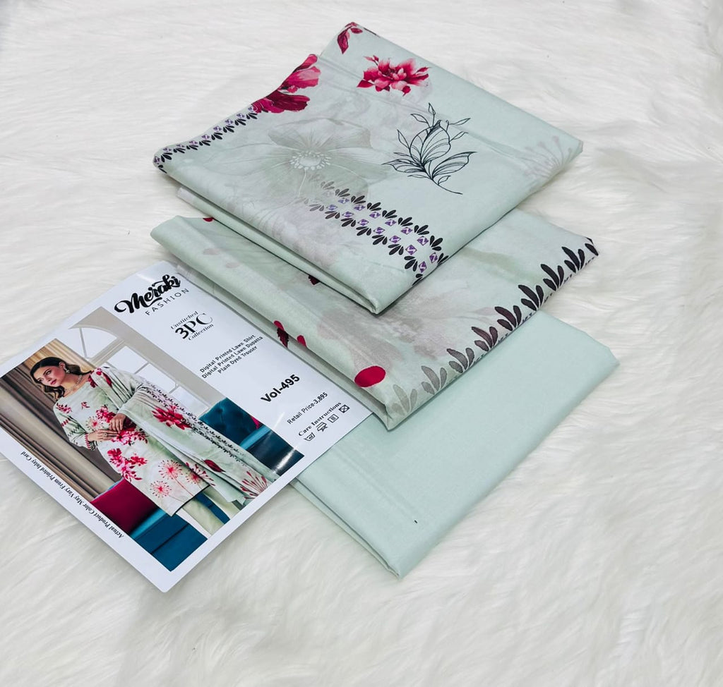 &nbsp;3-Piece Printed Lawn Collection*
