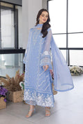 soft blue party wear dress