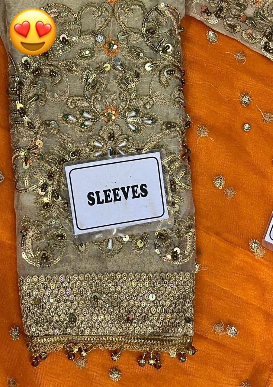 orange lengha