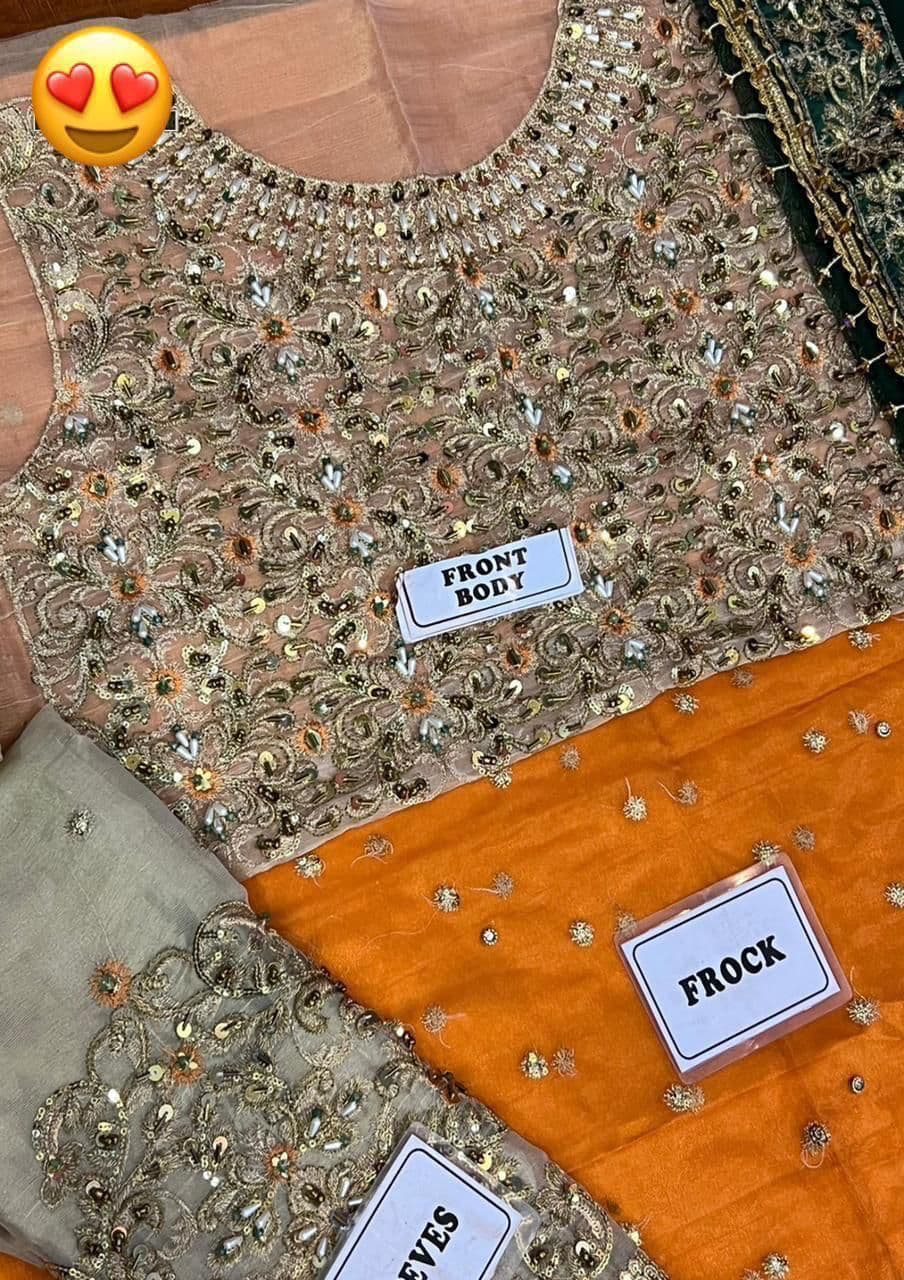 orange lengha