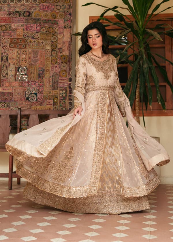 beautifull bridal golden maxi
