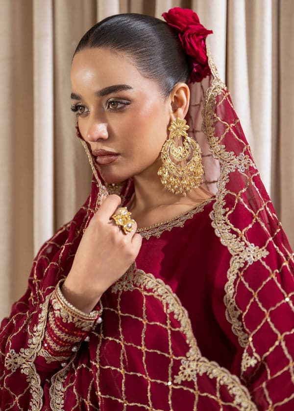 red fuchsia gharara