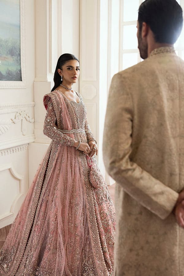pink bridal maxi
