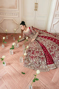 classic red bridal dress