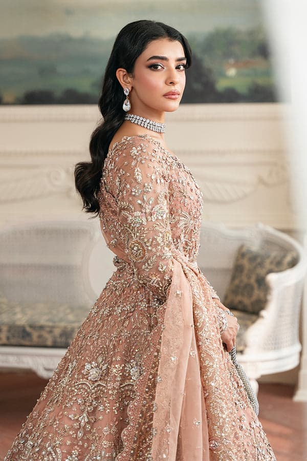 peach bridal maxi