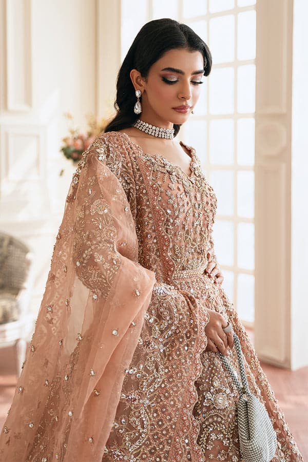 peach bridal maxi