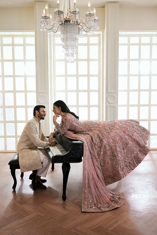 pink bridal maxi