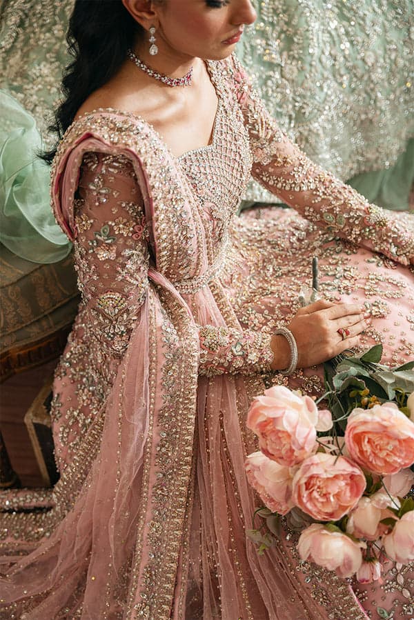 pink bridal maxi