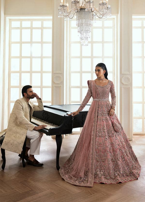 pink bridal maxi