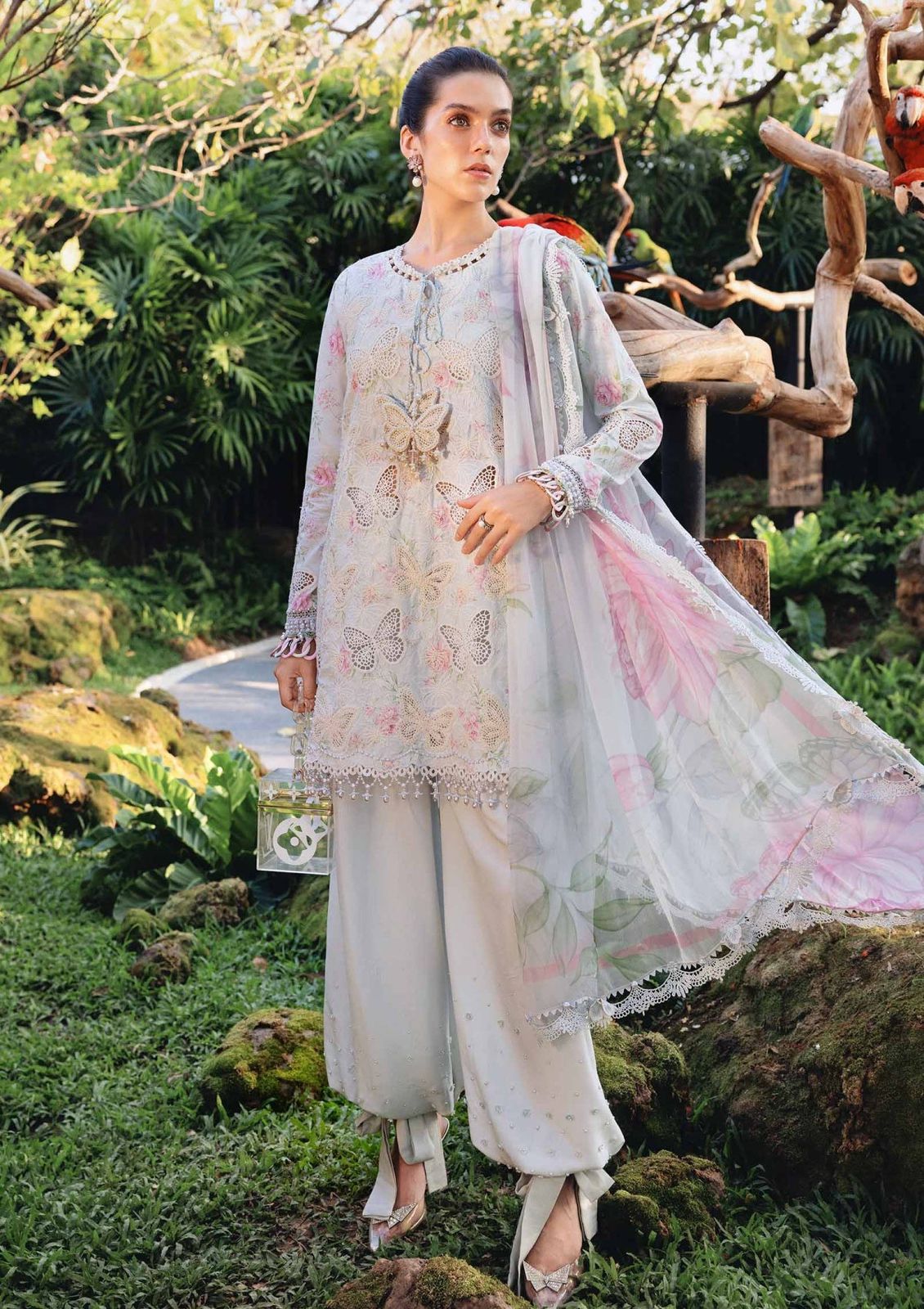 Butterfly Embroidered 3PC Suit