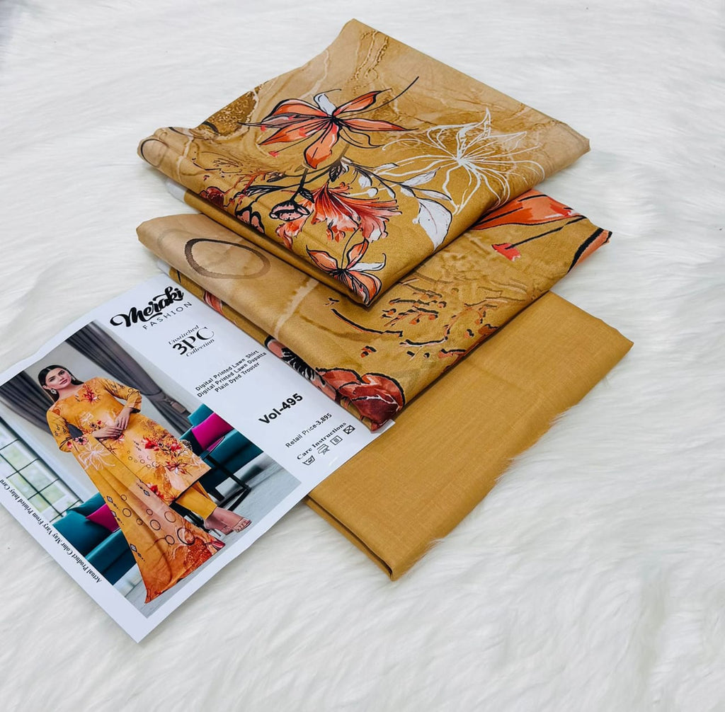 &nbsp;3-Piece Printed Lawn Collection*