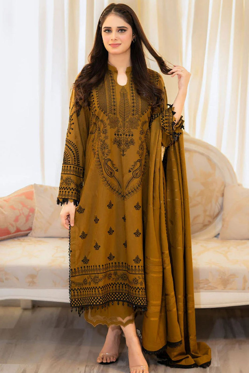 Mustered Dress